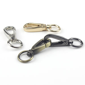 Metal Swivel Eye Snap Hook Trigger Lobster push gate Hook Clasp Clip for Leather Craft Bag Strap Belt Webbing