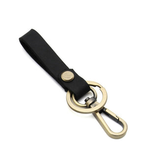 New Fashion Genuine Leather Women Small Gift Retro Handmade Purse Keychain Car Key Ring Holder Wallet Arts and Crafts for Men