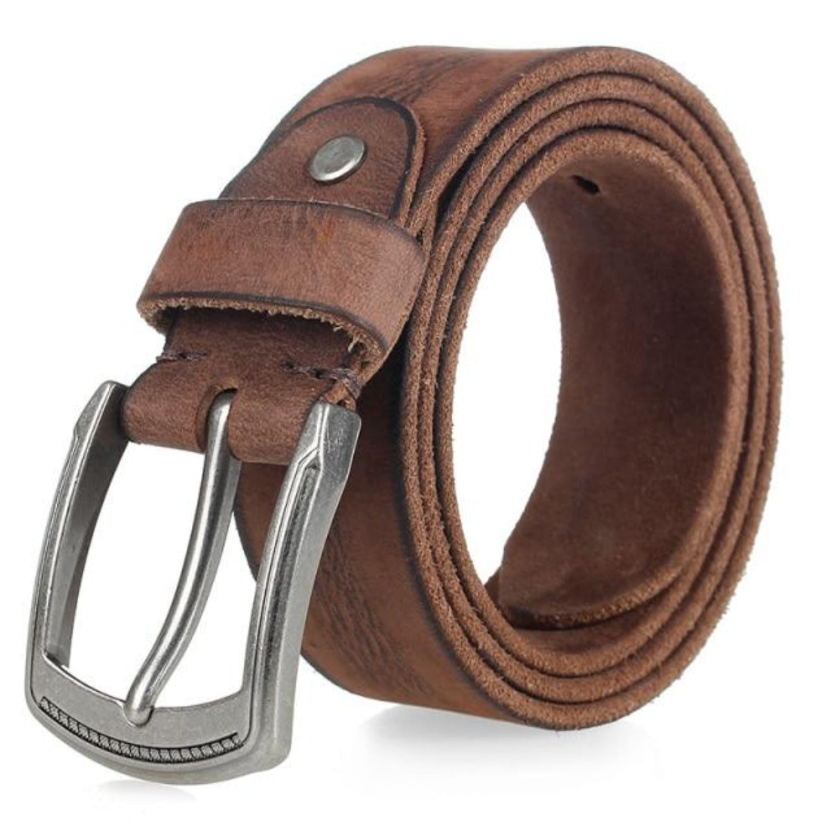 cowhide belt for men's hard metal buckle soft original cowhide mens leather belt unique texture real leather jeans belt