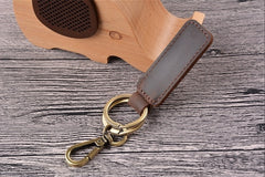 Mini Holder Bag Real Cowhide Genuine Leather Keychain Pocket for Car Key Clip Ring Women Men Handmade Accessories Gift Brand New