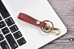 Mini Holder Bag Real Cowhide Genuine Leather Keychain Pocket for Car Key Clip Ring Women Men Handmade Accessories Gift Brand New