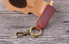 Mini Holder Bag Real Cowhide Genuine Leather Keychain Pocket for Car Key Clip Ring Women Men Handmade Accessories Gift Brand New