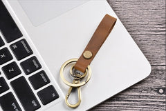 Mini Holder Bag Real Cowhide Genuine Leather Keychain Pocket for Car Key Clip Ring Women Men Handmade Accessories Gift Brand New