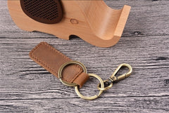 Mini Holder Bag Real Cowhide Genuine Leather Keychain Pocket for Car Key Clip Ring Women Men Handmade Accessories Gift Brand New