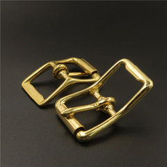 Brass Belt Buckle Tri-glide Single Pin Middle Center Bar Roller Buckle for Leather Craft bag Strap Horse Bridle Halter Harness