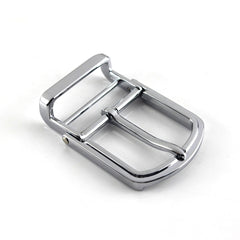 1pcs 35mm Metal Men/ Women's Belt Buckle Chrome Clip Buckle Rotatable Bottom Single Pin Half Buckle Leather Craft Belt Strap