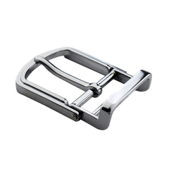 1pcs 35mm Metal Men/ Women's Belt Buckle Chrome Clip Buckle Rotatable Bottom Single Pin Half Buckle Leather Craft Belt Strap