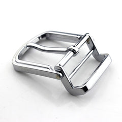 1pcs 35mm Metal Men/ Women's Belt Buckle Chrome Clip Buckle Rotatable Bottom Single Pin Half Buckle Leather Craft Belt Strap