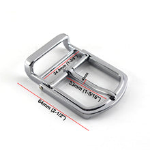 Load image into Gallery viewer, 1pcs 35mm Metal Men/ Women&#39;s Belt Buckle Chrome Clip Buckle Rotatable Bottom Single Pin Half Buckle Leather Craft Belt Strap