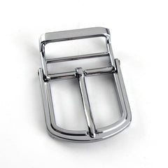 1pcs 35mm Metal Men/ Women's Belt Buckle Chrome Clip Buckle Rotatable Bottom Single Pin Half Buckle Leather Craft Belt Strap