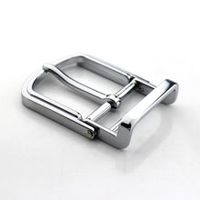 Load image into Gallery viewer, 1pcs 35mm Metal Men/ Women&#39;s Belt Buckle Chrome Clip Buckle Rotatable Bottom Single Pin Half Buckle Leather Craft Belt Strap