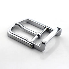 1pcs 35mm Metal Men/ Women's Belt Buckle Chrome Clip Buckle Rotatable Bottom Single Pin Half Buckle Leather Craft Belt Strap