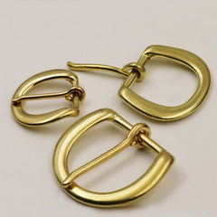 1 x Solid brass Heel bar buckle end bar belt half buckle single pin for leather craft bag belt strap webbing clasps