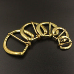 1 x Solid brass Heel bar buckle end bar belt half buckle single pin for leather craft bag belt strap webbing clasps