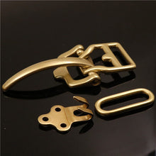 Load image into Gallery viewer, 1 x Solid Brass Men&#39;s Retro Littleton Cavalry Belt Buckle Leather Craft Bag Clasp Buckle