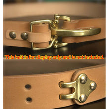 Cargar imagen en el visor de la galería, C 1 x Solid Brass Men&#39;s Retro Littleton Cavalry Belt Buckle Leather Craft Bag Clasp Buckle