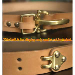 1 x Solid Brass Men's Retro Littleton Cavalry Belt Buckle Leather Craft Bag Clasp Buckle