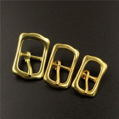 1 x Solid Brass Belt Buckle Tri Glide Middle Center Bar Buckle for Leather Craft Bag Strap Garment Belt Bridle Halter Harness