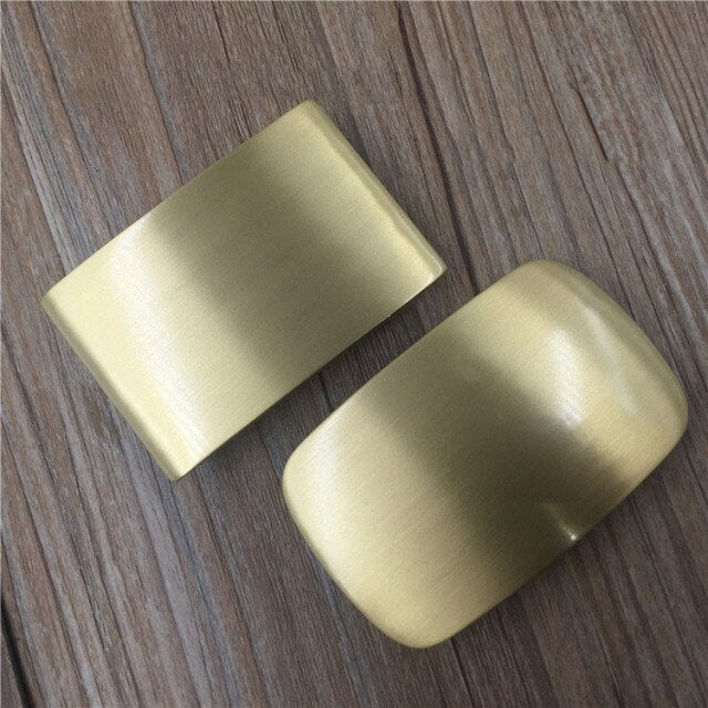 NEW men's Belt Buckle brush matte finished DIY Leather Craft solid brass Accessories Blank Rectangle round pin Buckles I.D4cm
