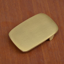 画像をギャラリービューアに読み込む, NEW men&#39;s Belt Buckle brush matte finished DIY Leather Craft solid brass Accessories Blank Rectangle round pin Buckles I.D4cm