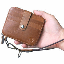 Load image into Gallery viewer, Vintage Genuine Leather Key Wallet DIY Accessories Men Women Keychain Covers Holder for Car Keys Housekeeper Lanyard Organizer
