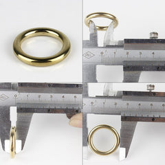 Solid Brass Cast O-Ring Seamless Round Buckle For Webbing Leather Craft bag strap belt pet collar High Quality