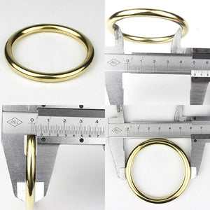 Solid Brass Cast O-Ring Seamless Round Buckle For Webbing Leather Craft bag strap belt pet collar High Quality