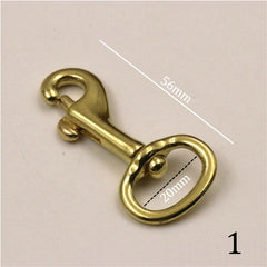 Solid Brass Trigger Swivel Eye Bolt Snap Hook For webbing Leather Craft Bag Strap Belt Hook Clasp Pet Dog Leash Clip