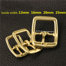 Load image into Gallery viewer, 1 x Brass Belt Buckle tri glide single pin Middle Center Bar Belt Buckle for leather craft bag strap horse bridle halter harness