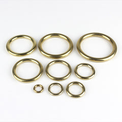 Solid Brass Cast O-Ring Seamless Round Buckle For Webbing Leather Craft bag strap belt pet collar High Quality