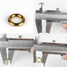 画像をギャラリービューアに読み込む, Solid Brass Cast O-Ring Seamless Round Buckle For Webbing Leather Craft bag strap belt pet collar High Quality