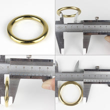 画像をギャラリービューアに読み込む, Solid Brass Cast O-Ring Seamless Round Buckle For Webbing Leather Craft bag strap belt pet collar High Quality
