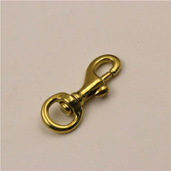 Solid Brass Trigger Swivel Eye Bolt Snap Hook For webbing Leather Craft Bag Strap Belt Hook Clasp Pet Dog Leash Clip