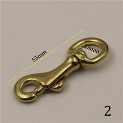 Solid Brass Trigger Swivel Eye Bolt Snap Hook For webbing Leather Craft Bag Strap Belt Hook Clasp Pet Dog Leash Clip