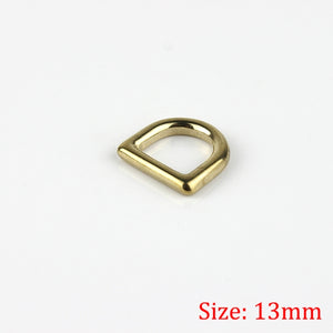 C Solid brass cast rigging D ring saddle pet dog collar strap webbing harness Dee ring Leather craft bag luggage hardware acce