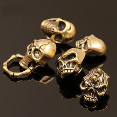 B 5 Pcs  Gothic Brass Skull Conchos Studs Screw Back Punk Rivets for Leather Craft Bag Wallet Garment Decor