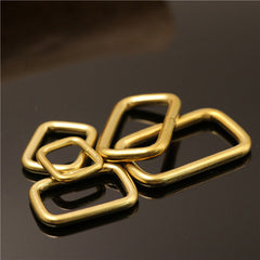 C Brass metal wire formed rectangle ring buckle loops for webbing leather craft bag strap belt buckle garment luggage purse DIY