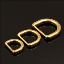 画像をギャラリービューアに読み込む, 1 x Solid Brass Molded D ring Buckle for Leather Craft Bag Purse Strap Belt Webbing Dog Collar 15/20/25mm
