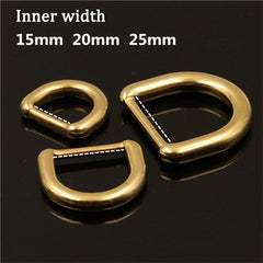 1 x Solid Brass Molded D ring Buckle for Leather Craft Bag Purse Strap Belt Webbing Dog Collar 15/20/25mm