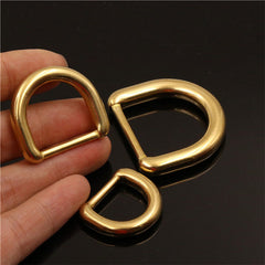 1 x Solid Brass Molded D ring Buckle for Leather Craft Bag Purse Strap Belt Webbing Dog Collar 15/20/25mm