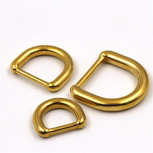 1 x Solid Brass Molded D ring Buckle for Leather Craft Bag Purse Strap Belt Webbing Dog Collar 15/20/25mm