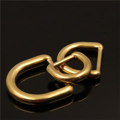 1 x Solid Brass Molded D ring Buckle for Leather Craft Bag Purse Strap Belt Webbing Dog Collar 15/20/25mm