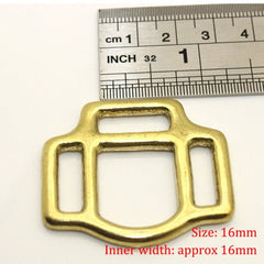 C 1 x Solid Brass Horse Halter Square 3-Sided Halter Bridle Buckles Equestrian equipment Leather Craft DIY Hardware Accessory