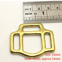 1 x Solid Brass Horse Halter Square 3-Sided Halter Bridle Buckles Equestrian equipment Leather Craft DIY Hardware Accessory