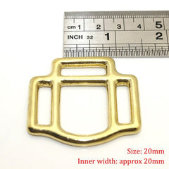 1 x Solid Brass Horse Halter Square 3-Sided Halter Bridle Buckles Equestrian equipment Leather Craft DIY Hardware Accessory