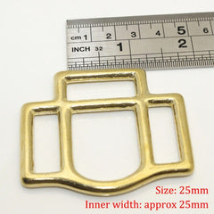 C 1 x Solid Brass Horse Halter Square 3-Sided Halter Bridle Buckles Equestrian equipment Leather Craft DIY Hardware Accessory