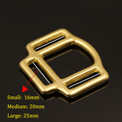 C 1 x Solid Brass Horse Halter Square 3-Sided Halter Bridle Buckles Equestrian equipment Leather Craft DIY Hardware Accessory