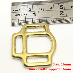 1 x Solid Brass Horse Halter Square 3-Sided Halter Bridle Buckles Equestrian equipment Leather Craft DIY Hardware Accessory