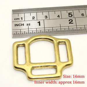 C 1 x Solid Brass Horse Halter Square 3-Sided Halter Bridle Buckles Equestrian equipment Leather Craft DIY Hardware Accessory
