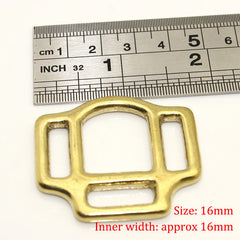 C 1 x Solid Brass Horse Halter Square 3-Sided Halter Bridle Buckles Equestrian equipment Leather Craft DIY Hardware Accessory